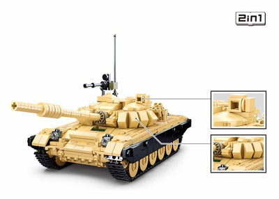 T-72B3 brick tank model - Sluban M38-B1011 - 770 bricks Tank SLUBAN 