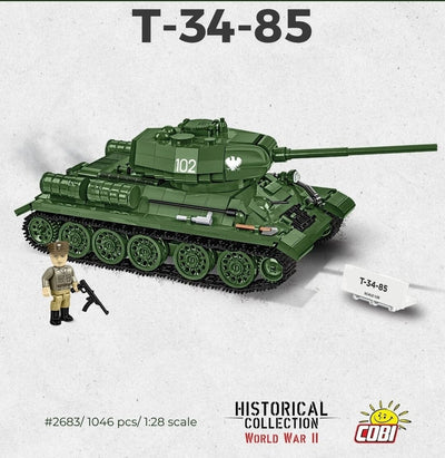 T34-85 brick tank model - COBI 2683 - 1046 bricks Other Military Cobi 
