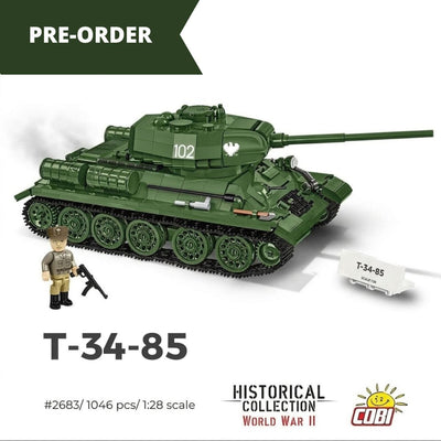 T34-85 brick tank model - COBI 2683 - 1046 bricks Tank Cobi 