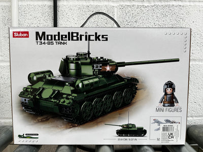 T34-85 brick tank model - Sluban M38-B0982 - 497 bricks Tank SLUBAN 