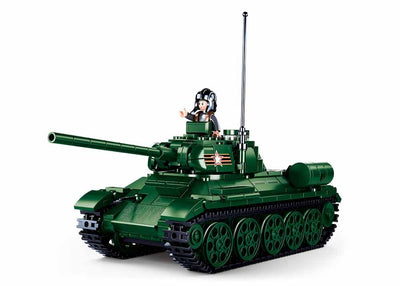 T34-85 brick tank model - Sluban M38-B0982 - 497 bricks Tank SLUBAN 