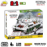 T34/76 mod. 1941/1942 brick tank model - COBI 2595 - 852 bricks Tank Cobi 