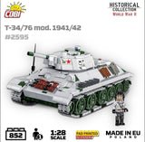 T34/76 mod. 1941/1942 brick tank model - COBI 2595 - 852 bricks Tank Cobi 