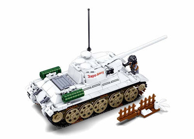 T34/85 Medium tank model - Sluban M38-B0978 - 518 bricks Tank SLUBAN 
