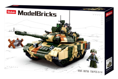 T90MS brick tank model - Sluban M38-B0756 - 758 bricks Tank SLUBAN 