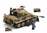 Tiger E-S brick tank model - Sluban M38-B1533 - 943 bricks Tank SLUBAN 
