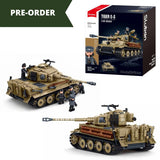 Tiger E-S brick tank model - Sluban M38-B1533 - 943 bricks Tank SLUBAN 