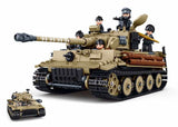 Tiger E-S brick tank model - Sluban M38-B1533 - 943 bricks Tank SLUBAN 