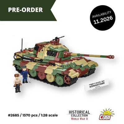 Tiger II (Sd.Kfz.182) Konigstiger brick tank model - COBI-2685 - 1570 bricks Tank Cobi 
