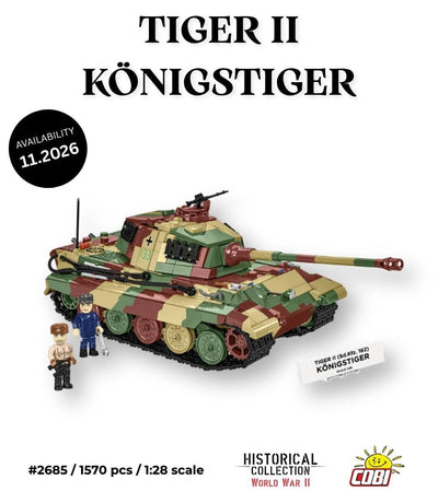Tiger II (Sd.Kfz.182) Konigstiger brick tank model - COBI-2685 - 1570 bricks Tank Cobi 
