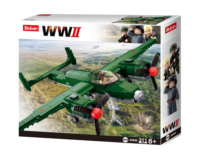 Tupolev TU-2 Bomber brick model plane - Sluban M38-B0688 - 311 bricks Planes SLUBAN 