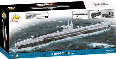 U-BOOT U-47 VIIB submarine brick model - COBI 4858 - 165 bricks Ship Cobi 
