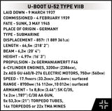U-Boot U-52 VIIB submarine brick model - COBI 4852 - 470 bricks Ship Cobi 