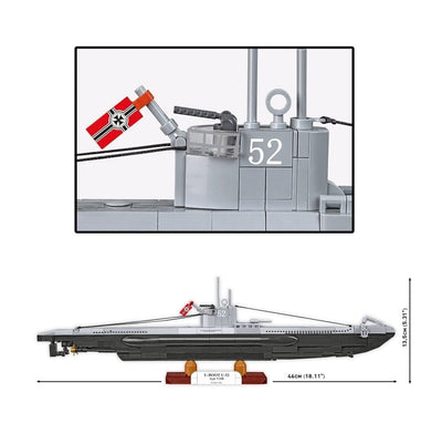 U-Boot U-52 VIIB submarine brick model - COBI 4852 - 470 bricks Ship Cobi 