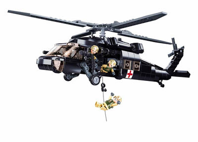 UH-60 Black Hawk brick model helicopter - Sluban M38-B1012 - 692 bricks Planes SLUBAN 