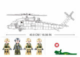 UH-60 Black Hawk brick model helicopter - Sluban M38-B1012 - 692 bricks Planes SLUBAN 