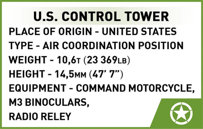 US Control Tower brick model - COBI 3125 - 664 bricks Architecture Cobi 