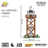 US Control Tower brick model - COBI 3125 - 664 bricks Architecture Cobi 