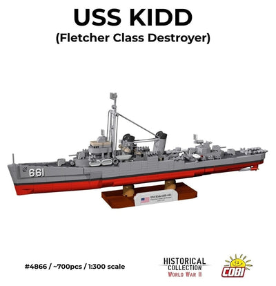 USS Kidd battleship brick model - COBI 4866 - 700 bricks Ship Cobi 