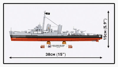 USS Kidd battleship brick model - COBI 4866 - 706 bricks Ship Cobi 
