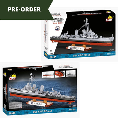 USS Kidd battleship brick model - COBI 4866 - 706 bricks Ship Cobi 