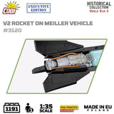 V2 rocket on Meiller vehicle brick model - COBI 3120 - 1191 bricks EXECUTIVE EDITION Other Military Cobi 