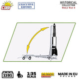 V2 rocket on Meiller vehicle brick model - COBI 3120 - 1191 bricks EXECUTIVE EDITION Other Military Cobi 