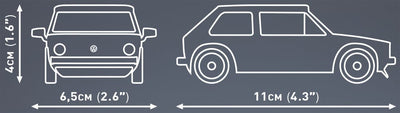 Volkswagen Golf car brick model (1974) - COBI 24613 - 68 bricks car Cobi 