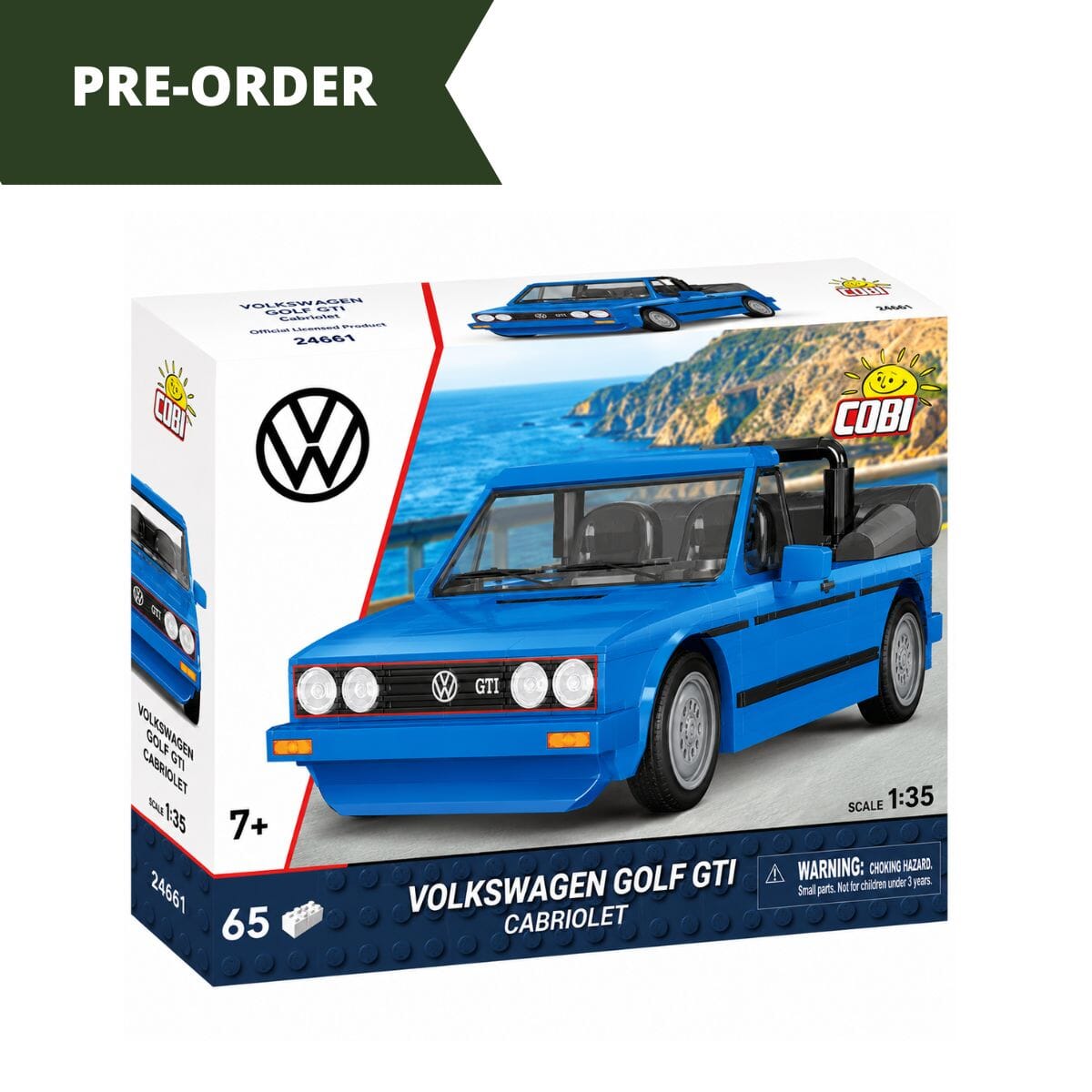 Volkswagen Golf GTI Cabriolet (1984) car brick model - COBI 24661