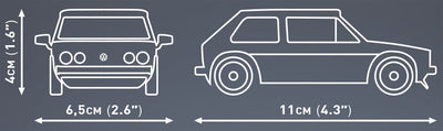 Volkswagen Golf GTI car brick model (1976) - COBI 24614 - 64 bricks car Cobi 