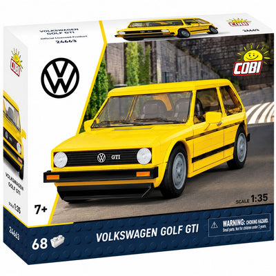Volkswagen Golf GTI (yellow) car brick model - COBI 24663 - 69 bricks car Cobi 