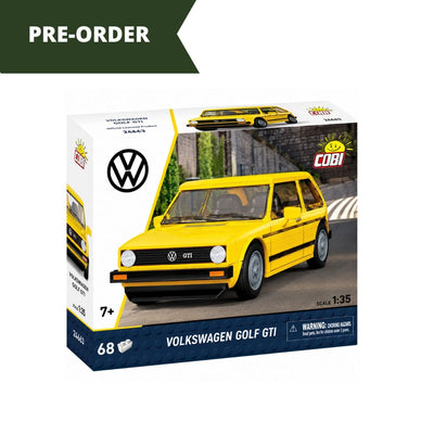 Volkswagen Golf GTI (yellow) car brick model - COBI 24663 - 69 bricks car Cobi 