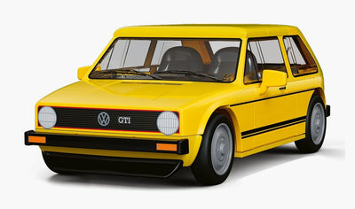 Volkswagen Golf GTI (yellow) car brick model - COBI 24663 - 74 bricks car Cobi 