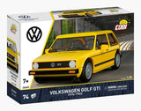 Volkswagen Golf GTI (yellow) car brick model - COBI 24663 - 74 bricks car Cobi 