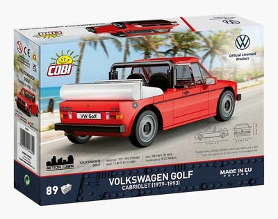 Volkswagen Golf I Cabriolet (red) car brick model - COBI 24660 - 89 bricks car Cobi 