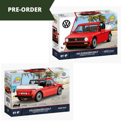 Volkswagen Golf I Cabriolet (red) car brick model - COBI 24660 - 89 bricks car Cobi 