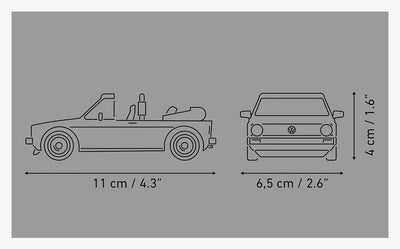 Volkswagen Golf I Cabriolet (red) car brick model - COBI 24660 - 89 bricks car Cobi 