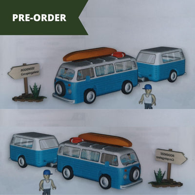 Volkswagen T2b Campingwagen brick model - COBI 24620 - 300 bricks car Cobi 