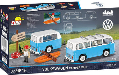Volkswagen T2b Campingwagen brick model - COBI 24653 - 322 bricks car Cobi 