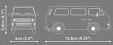 Volkswagen Transporter III (1979) bus brick model - COBI 24634 - 140 bricks car Cobi 