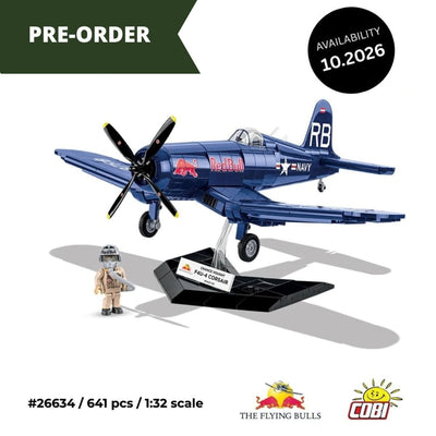 Vought F4U-4 Corsair Flying Bulls brick plane model - COBI 26634 - 641 bricks Planes Cobi 