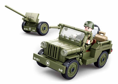 Willys Jeep brick model - Sluban M38-B0853 - 143 bricks Tank SLUBAN 