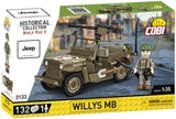 Willys MB 132 KL Jeep brick model - COBI 3133 - 132 bricks Other Military Cobi 