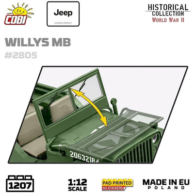 Willys MB brick model Jeep - COBI 2805 - 1207 brick Jeep model car Cobi 