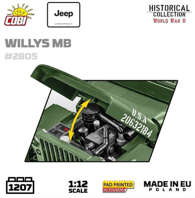 Willys MB brick model Jeep - COBI 2805 - 1207 brick Jeep model car Cobi 