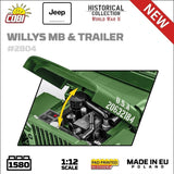 Willys MB - COBI 2804 - 1510 brick Jeep model - Executive Edition car Cobi 