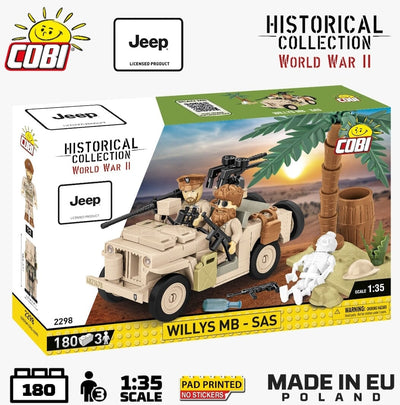 Willys MB SAS brick model - COBI 2298 - 180 bricks Other Military Cobi 