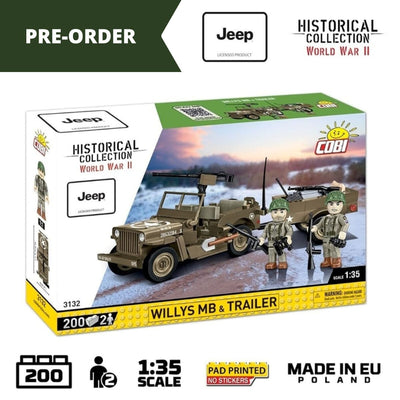 Willys MB & trailer - COBI 3132 - 200 bricks Other Military Cobi 