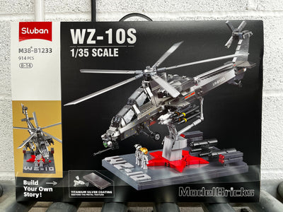 WZ-10S brick model helicopter - Sluban M38-B1233 - 914 bricks Planes SLUBAN 