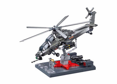 WZ-10S brick model helicopter - Sluban M38-B1233 - 914 bricks Tank SLUBAN 